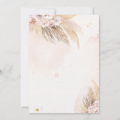 Twin Girl Pampas Grass Bohemisch Desert Baby Dusch Einladung (Rückseite)