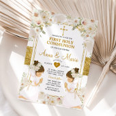 Twin Girl White Blume 1. Heilige Kommune Einladung