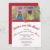 TWIN GIRLFRIENDS sind die BESTE PARTY EINLADUNG (Vorne/Hinten)