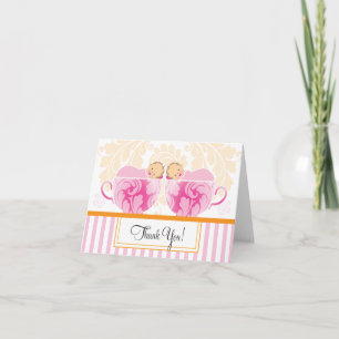 Twin Girls Baby Dusche Danke Karte