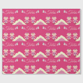 Twin Girls Baby Dusche Geschenkpapier (Flach)