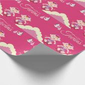 Twin Girls Baby Dusche Geschenkpapier (Ecke)