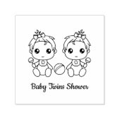 Twin Girls Baby Dusche Permastempel (Design)