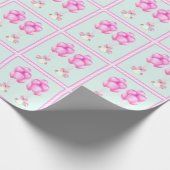 Twin Girls Baby Duschgeschenk Geschenkpapier (Ecke)