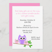 Twin Girls Baby Shower Einladung (Vorne/Hinten)