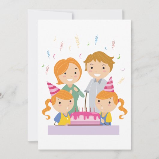 Twin Girls Birthday Einladung (Vorderseite)