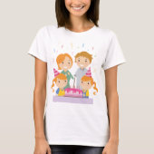 Twin Girls Birthday T-Shirt (Vorderseite)