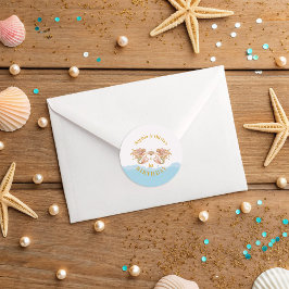 Twin Girls' Fairy Mermaid Birthday Runder Aufkleber