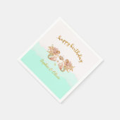 Twin Girls' Fairy Mermaid Birthday Serviette (Ecke)