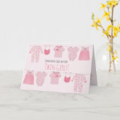 Twin Girls Glückwünsche Karte (Gelbe Blume)