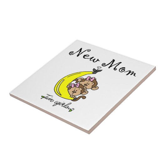 Twin Girls Junge Mutter Geschenke Fliese (Seite)