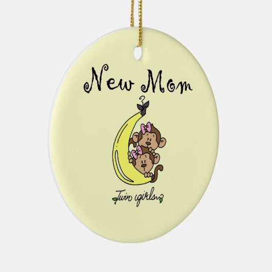 Twin Girls Junge Mutter Geschenke Keramikornament (Rechts)