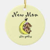 Twin Girls Junge Mutter Geschenke Keramikornament (Vorne)