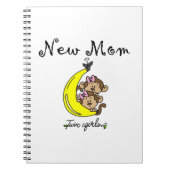 Twin Girls Junge Mutter Geschenke Notizblock (Vorderseite)