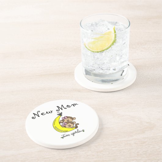 Twin Girls Junge Mutter Geschenke Untersetzer (Seite)