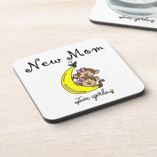 Twin Girls Junge Mutter Geschenke Untersetzer (Linke Seite)