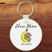 Twin Girls Junge Mutter T - Shirt und Geschenke Schlüsselanhänger (Vorderseite)