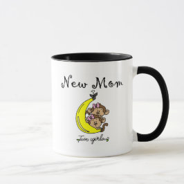 Twin Girls Junge Mutter T - Shirt und Geschenke Tasse