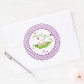 Twin Girls Pea in einem Pod Baby Shower Sticker (Umschlag)