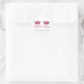 Twin Girls Pink Crown Royal Princess Sticker (Tasche)