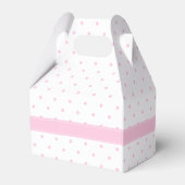 Twin Girls Pink Polka Dots Baby Showbox Geschenkschachtel (Rückseite)