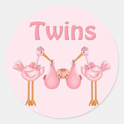 Twin Girls Runder Aufkleber (Vorderseite)