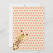 Twin Girls Safari Giraffe Niedliche Kinderdusche Einladung (Rückseite)