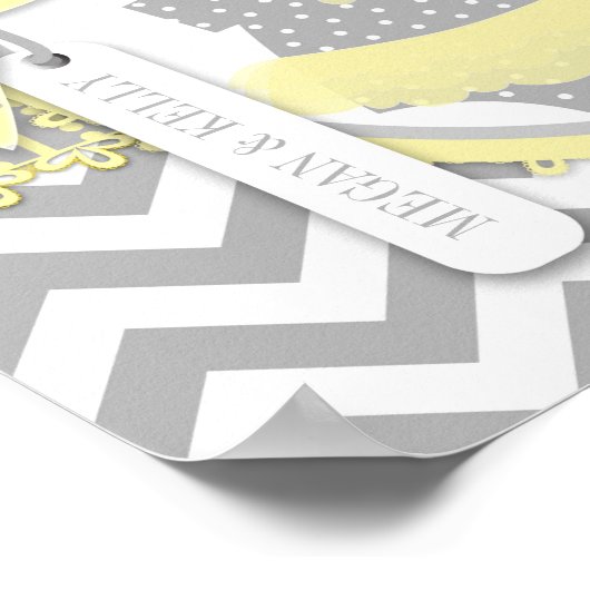 Twin Girls Tutus Zickzack Print Baby Shooting Bann Poster (Ecke)