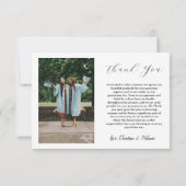 Twin Graduate Foto Abschluss Danke Karte (Rückseite)