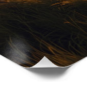 Twin Guardians – Golden Meadow Sunset Poster (Ecke)