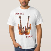Twin Guitar Flame Collage T-Shirt (Vorderseite)