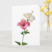 Twin Hibiscus Elegance Blush & Ivory Bloom Harmony Karte (Gelbe Blume)