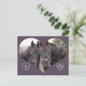 TWIN HORSES VALENTINE FEIERTAGSPOSTKARTE (Stehend Vorderseite)