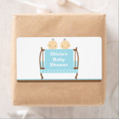 Twin in Blue Crib Water Flasche Etikett (Insitu)