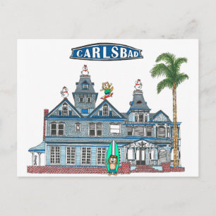 Twin Inns Beach Stadt Carlsbad Postkarte