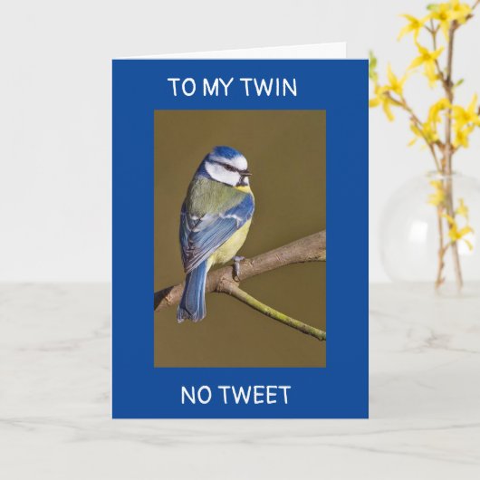 *TWIN* KEIN TWEET FÜR SIE - EINE ECHTE KARTE WIRD (Gelbe Blume)