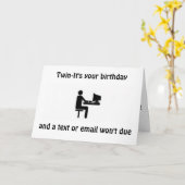 ***TWIN***-KEINE TEXTKARTE ODER E-MAIL-A-KARTE FÜR KARTE (Gelbe Blume)