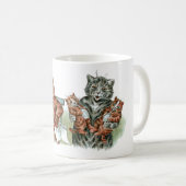 Twin Kittens Cartoon Kaffeetasse (VorderseiteRechts)