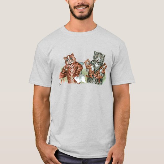 Twin Kittens Cartoon T-Shirt (Vorderseite)