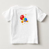 Twin Kittens Cats in UFOs SciFi Flying Saucer Baby T-shirt (Rückseite)