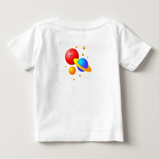 Twin Kittens Cats in UFOs SciFi Flying Saucer Baby T-shirt (Rückseite)