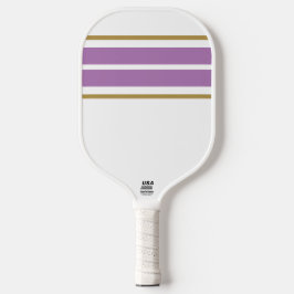Twin Lavender Top Edge Racing Streifen auf weiß Pickleball Schläger