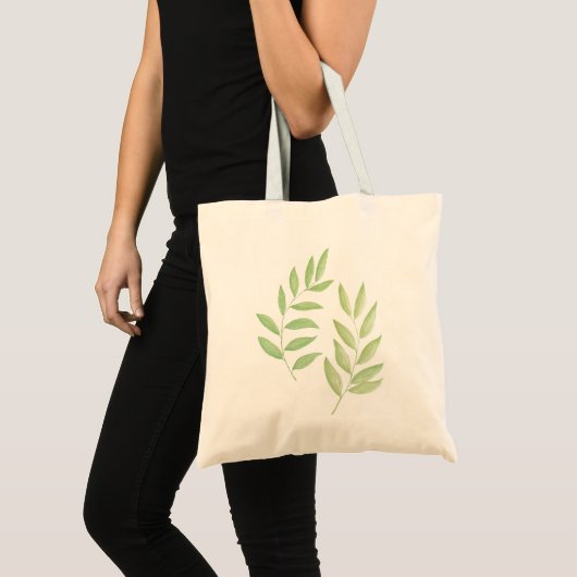 Twin Leaf Branches Tote Bag Tragetasche (Vorderseite (Produkt))