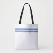 Twin Light Blue Top Slim Racing Streifen auf weiß Tasche (Vorderseite)