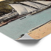 Twin Lights, Highlands, NJ Vintag Postcard Magnet Poster (Ecke)