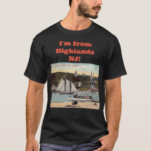 Twin Lights, Highlands, NJ Vintage Postkarte T-Shirt