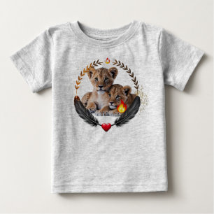 Twin Lion Cubs Baby Feinripp-Shirt T-shirt