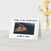 **TWIN** LIVE IT UP UND GENIESSEN SIE IHREN GEBURT KARTE (Gelbe Blume)