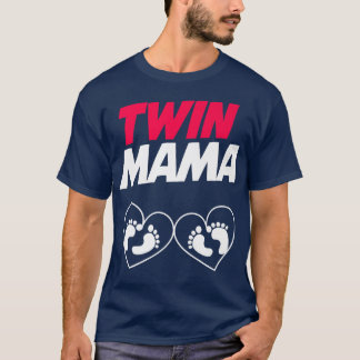 Twin Mama Baby Designs für Prämie für Schwangersch T-Shirt