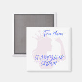 Twin Mama Crown Magnet (Vorderseite/Rückseite)